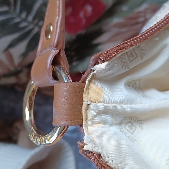 Chaps Rafia & Faux Leather Shoulder Bag - Picture 7 of 16